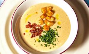 Гороховый суп-пюре с копченостями рецепт с фото