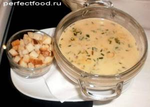 Крем-суп грибной со сливками из шампиньонов рецепт