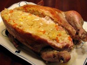 Курица фаршированная в духовке рецепт с фото