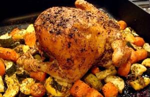 Курица с картошкой в духовке в рукаве целиком рецепт с фото