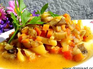 Овощное рагу с кабачками и баклажанами рецепт в мультиварке с фото