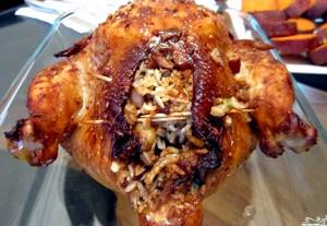 Рецепт фаршированной курицы в духовке целиком с начинкой