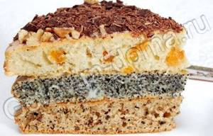 Рецепт кекса с изюмом маком и грецких орехом в мультиварке
