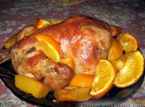 Рецепт курица с апельсином в духовке