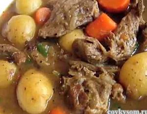Рецепт овощное рагу с мясом и картошкой