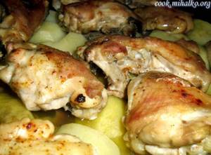 Рецепт приготовления куриных бёдрышек