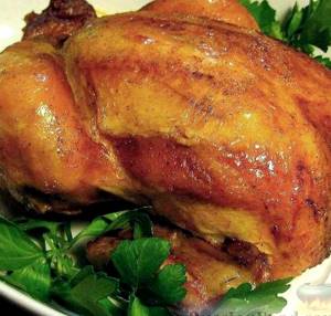 Рецепт запеченной целиком курицы в духовке