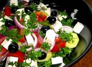 Салат греческий с сыром фета рецепт с фото
