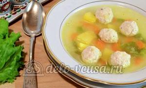 Суп с куриными фрикадельками рецепт пошагово с фото