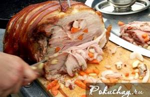 Свиной окорок запеченный в духовке в рукаве рецепт с фото