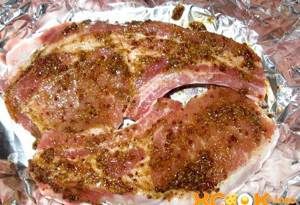 Антрекот из свинины в духовке в фольге рецепт с фото