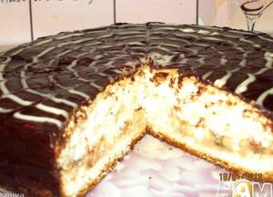 Бисквитный торт с бананами рецепт с фото