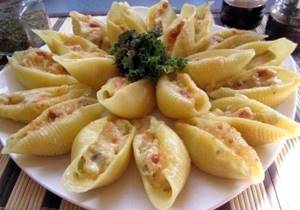 Фаршированные макароны ракушки с фаршем в духовке рецепт