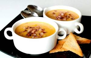 Гороховый суп пюре с копченостями рецепт с фото