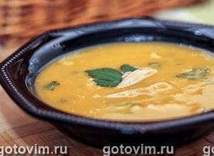 Гороховый суп-пюре с курицей рецепт с фото