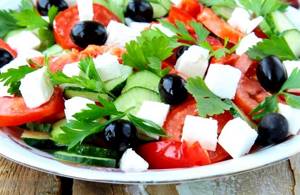 Греческий салат рецепт приготовления с фото