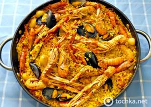 Испанская паэлья с морепродуктами рецепт
