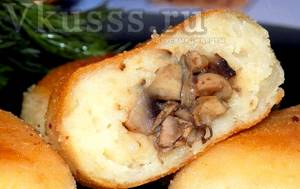 Картофельные зразы с грибами пошаговый рецепт