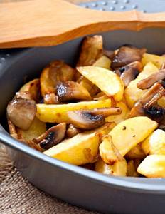 Картошка с грибами рецепт на сковороде