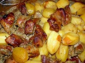 Картошка с мясом тушеная на сковороде рецепт с фото