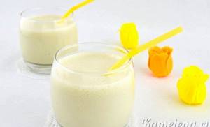 Коктейль молочный с мороженым и бананом рецепт