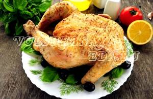 Курица целиком на соли в духовке рецепт с фото