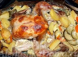 Курица с овощами в духовке в фольге рецепт с фото