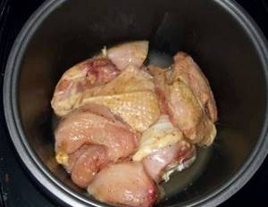 Курица тушёная в мультиварке рецепт с фото