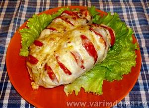 Куриное филе с сыром и помидорами в духовке рецепт