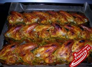 Куриные крылышки в духовке с картошкой в рукаве рецепт с фото
