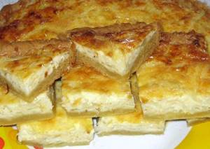Луковый пирог с плавленным сыром рецепт