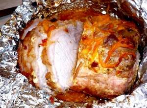 Окорок свиной запеченный в рукаве в духовке рецепт с фото