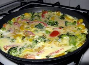 Омлет в духовке с овощами рецепт с фото