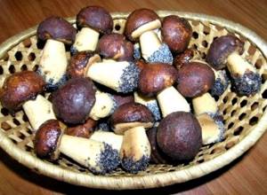Печенье грибочки в форме на газу рецепт