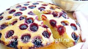 Пирог на кефире с вишнями рецепт с фото