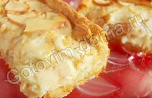 Пирог на сметане рецепт с фото с яблоками