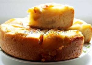 Пирог с яблоками рецепт в мультиварке с фото