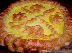 Пирог с творогом дрожжевой в духовке рецепт с фото