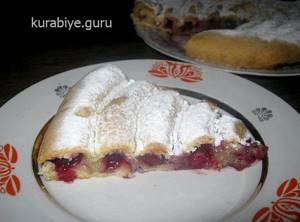 Пирог с вишней быстрый рецепт с фото пошагово