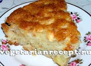 Пирог шарлотка с яблоками рецепт на кефире