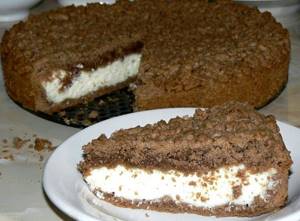 Пирог шоколадный с творогом рецепт с фото