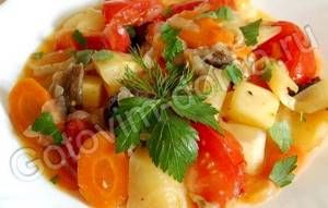 Рагу из овощей рецепт с фото с баклажанами