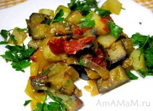 Рагу из овощей с баклажанами и кабачками рецепт