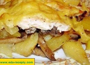 Рецепт филе курицы в духовке с картошкой