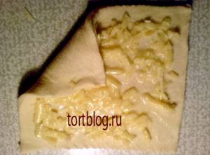 Рецепт хачапури с сыром из готового слоеного теста с фото