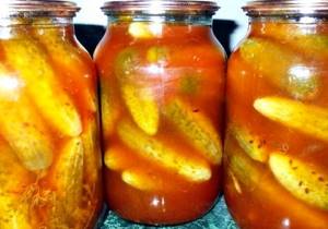 Рецепт консервированных огурцов с кетчупом