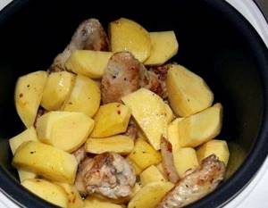 Рецепт курица с картошкой в мультиварке