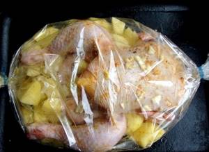 Рецепт курица в пакете для запекания в духовке