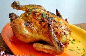 Рецепт курицы запеченной в духовке целиком