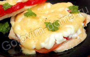 Рецепт куриная грудка с помидорами и сыром в духовке рецепт с фото